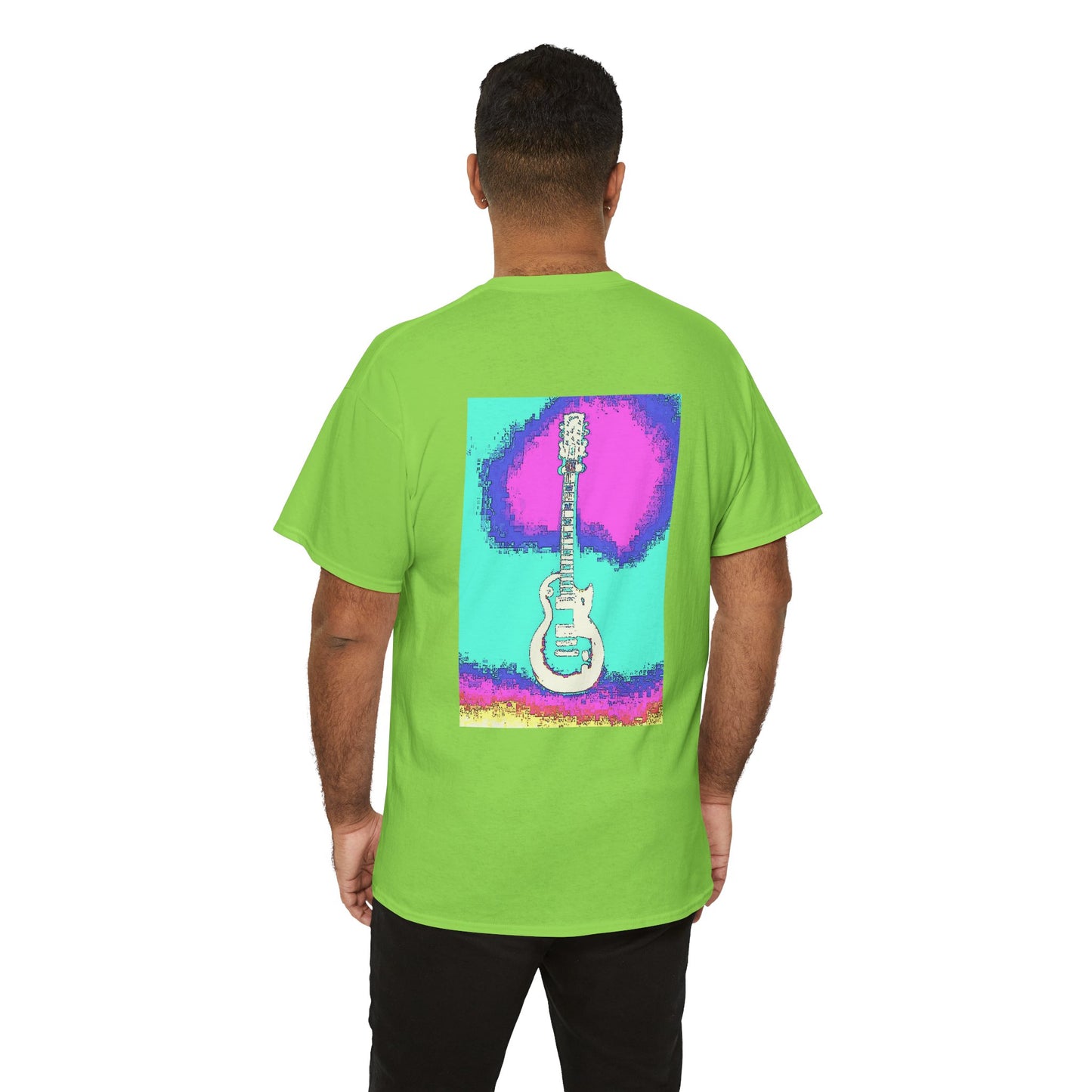 Psychedelic Guitar- Amazing Unisex Heavy Cotton Short Sleeve Tee Shirts!