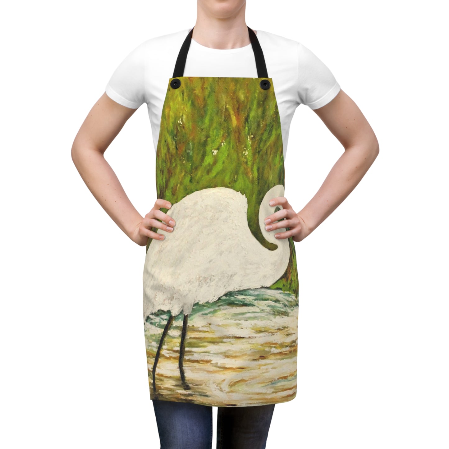White Egret Apron