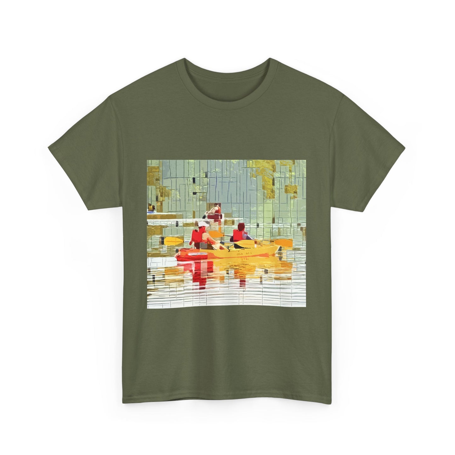 Kayak in the River - Amazing Unisex Heavy Cotton Tee