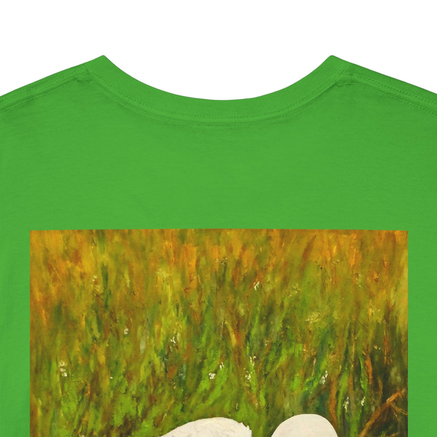 White Egret- Amazing Unisex Heavy Cotton Short Sleeve Tee Shirts!