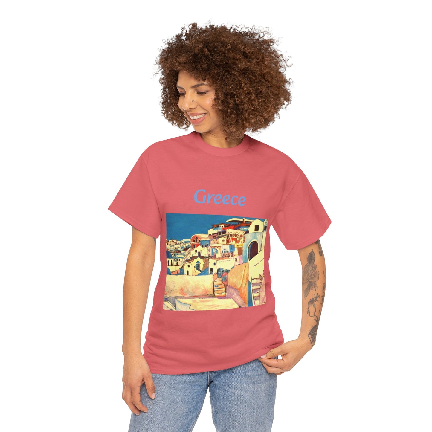 Greece - Amazing Unisex Heavy Cotton Short Sleeve Tee Shirts!