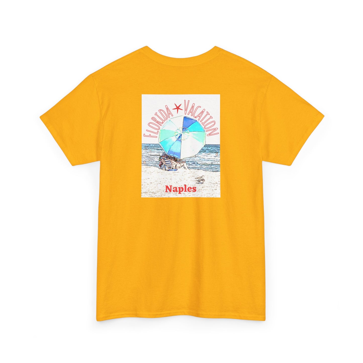 Florida Vacation Naples -Amazing Unisex Heavy Cotton Short Sleeve Tee Shirts!