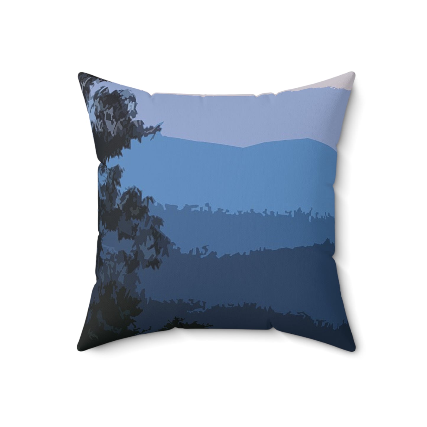 Sunset in the Mountains Faux Suede Square Pillow
