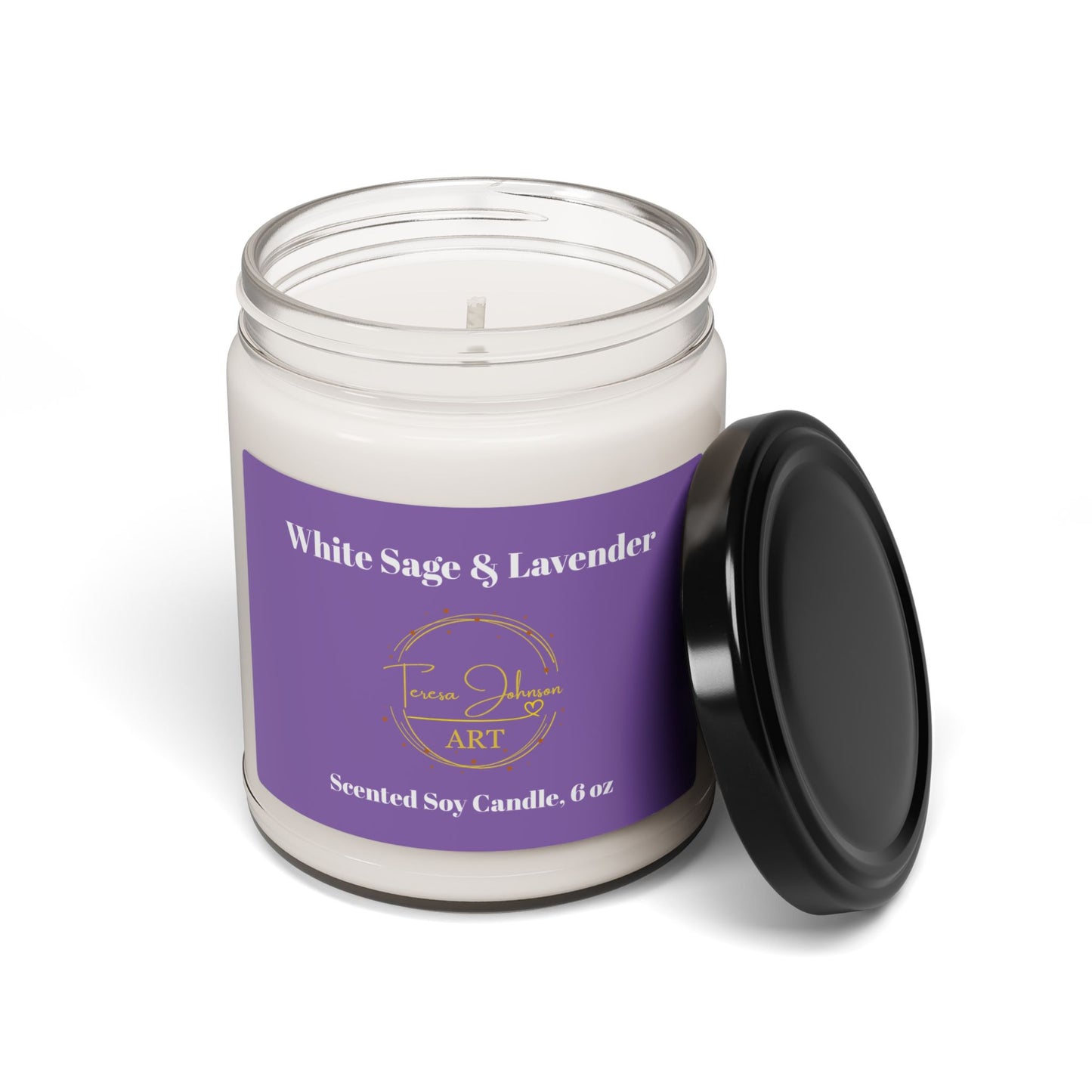 White Sage & Lavender - Scented Soy Candle, 9oz
