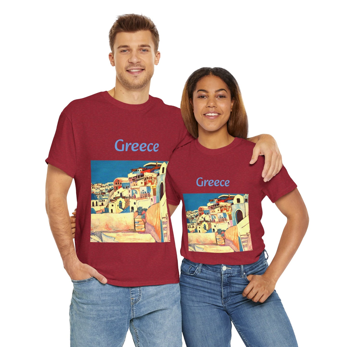Greece - Amazing Unisex Heavy Cotton Short Sleeve Tee Shirts!
