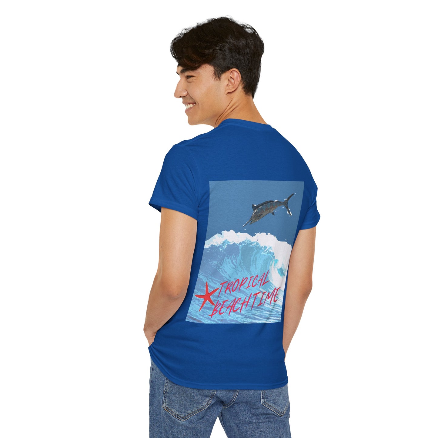Tropical Beach Time - Amazing Unisex Heavy Cotton Tee