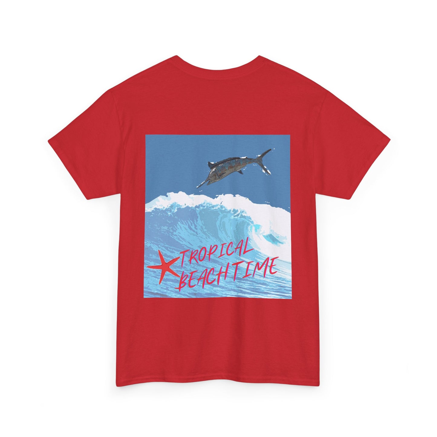 Tropical Beach Time - Amazing Unisex Heavy Cotton Tee