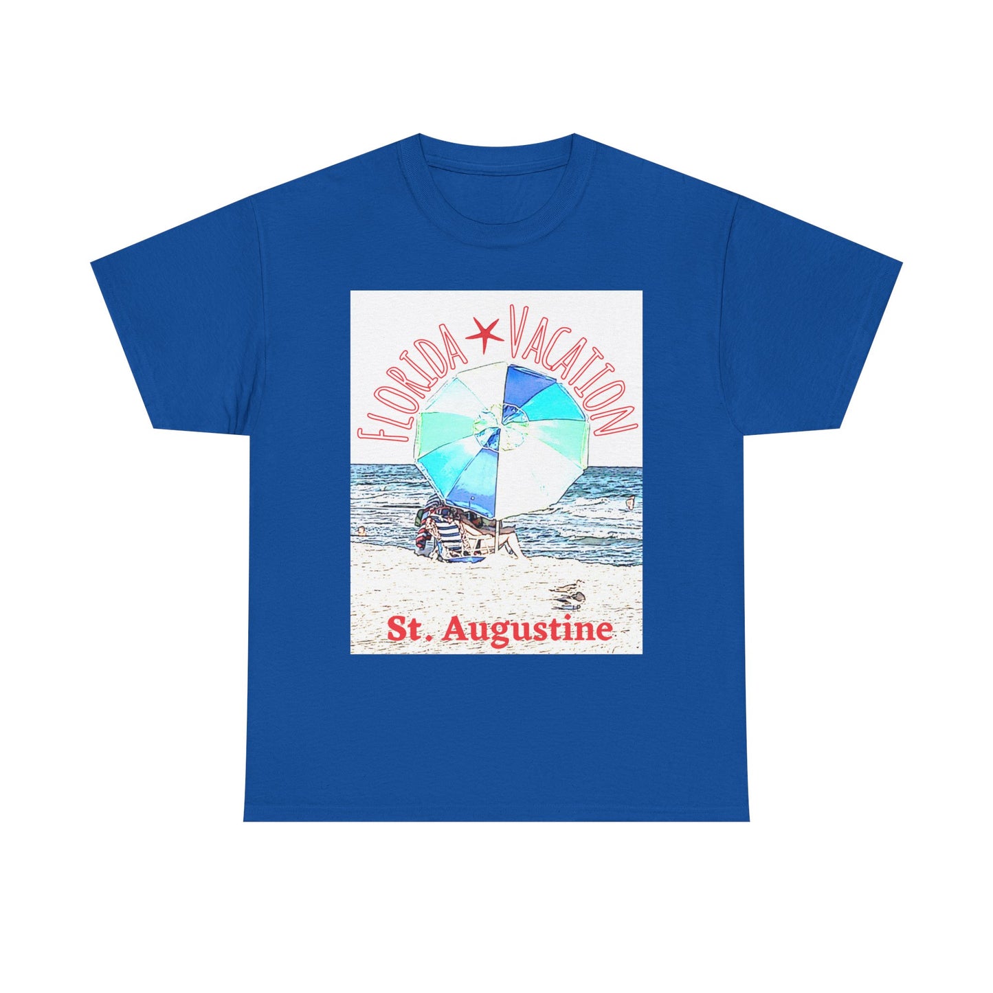 Florida Vacation St. Augustine- Amazing Unisex Heavy Cotton Tee