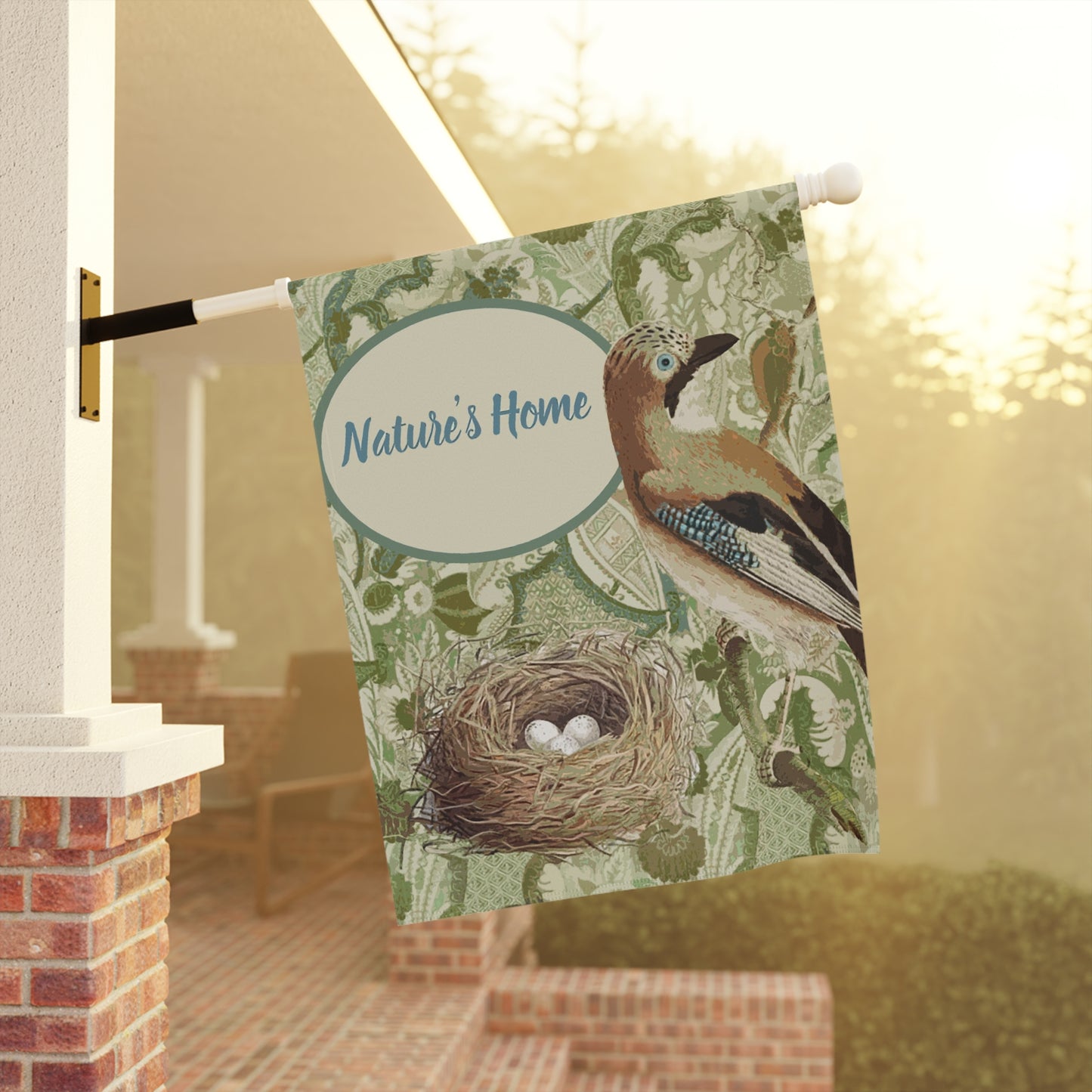 Nature's Home. Garden & House Banner