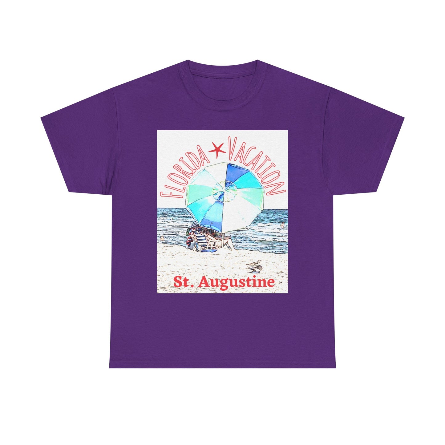 Florida Vacation St. Augustine- Amazing Unisex Heavy Cotton Tee