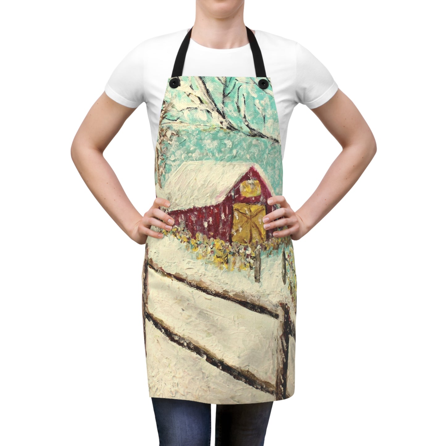 Snowy Christmas Morning Apron