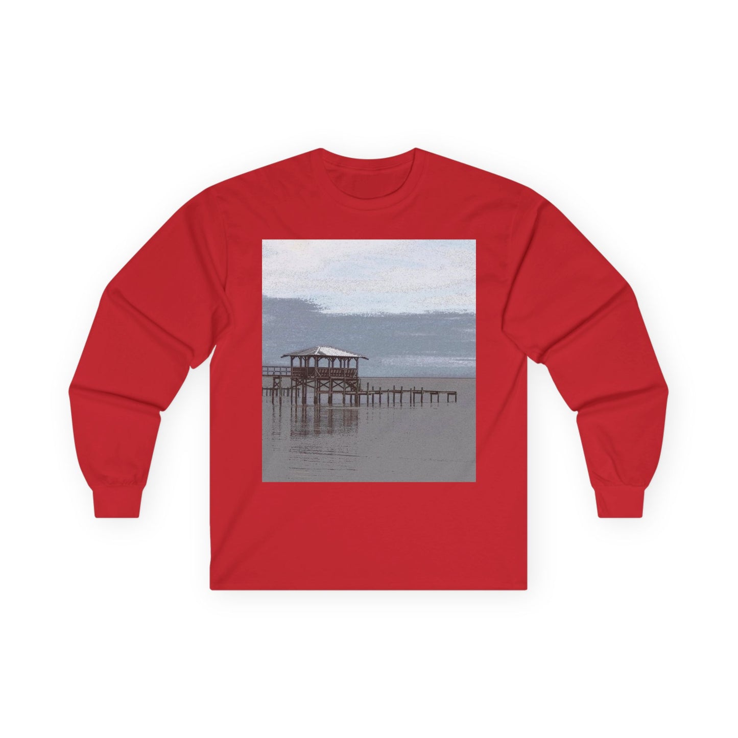 "Peaceful Seas" Long Sleeve Casual Unisex Tee Shirt