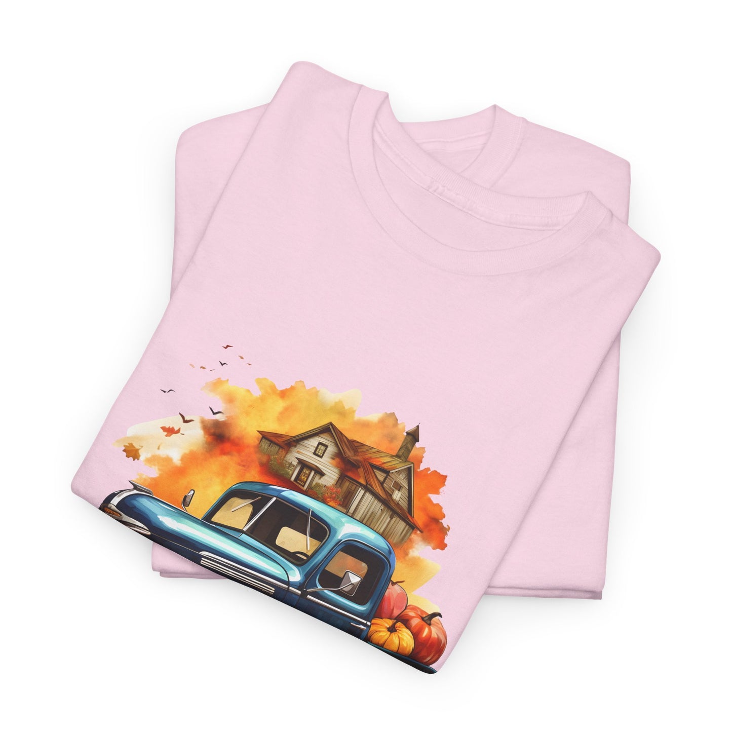 Fall Truck -Amazing Unisex Heavy Cotton Short Sleeve Tee Shirts!
