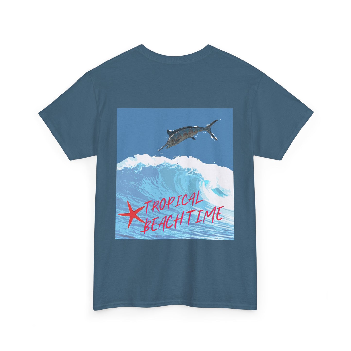 Tropical Beach Time - Amazing Unisex Heavy Cotton Tee