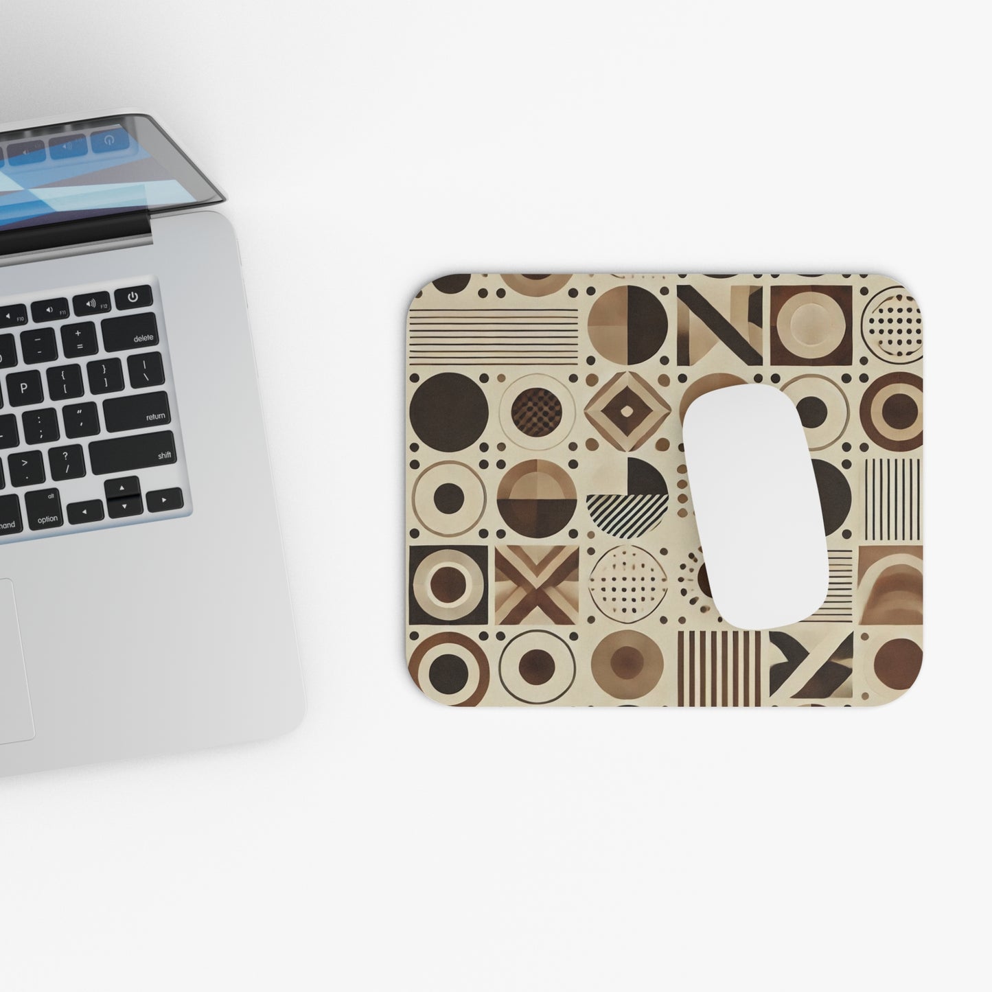 Brown Geometric Mousepad