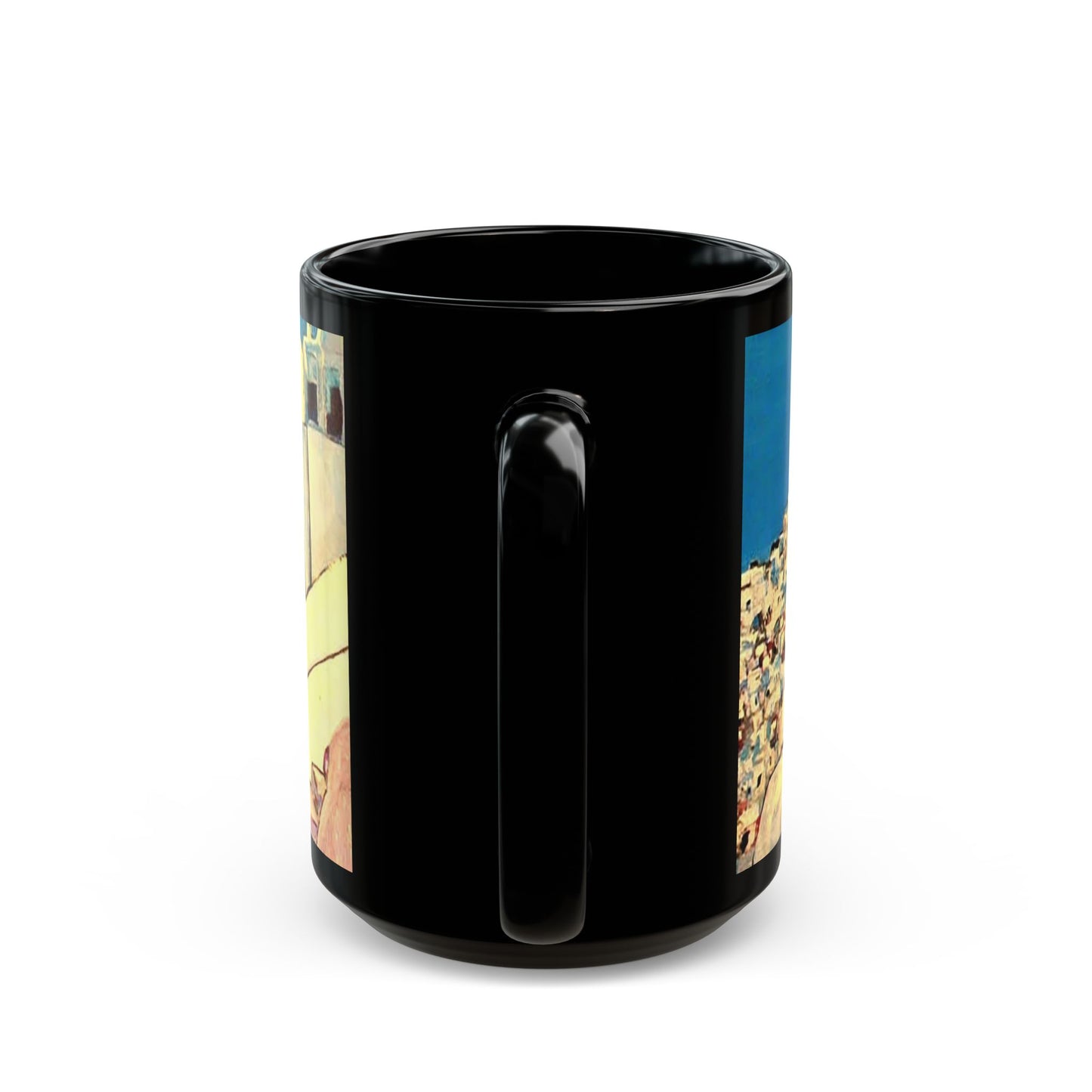 Greece - 11 oz or 15 oz Ceramic Black Mugs