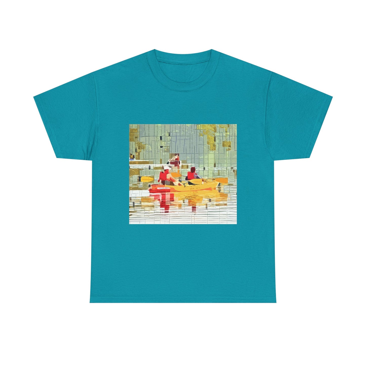 Kayak in the River - Amazing Unisex Heavy Cotton Tee