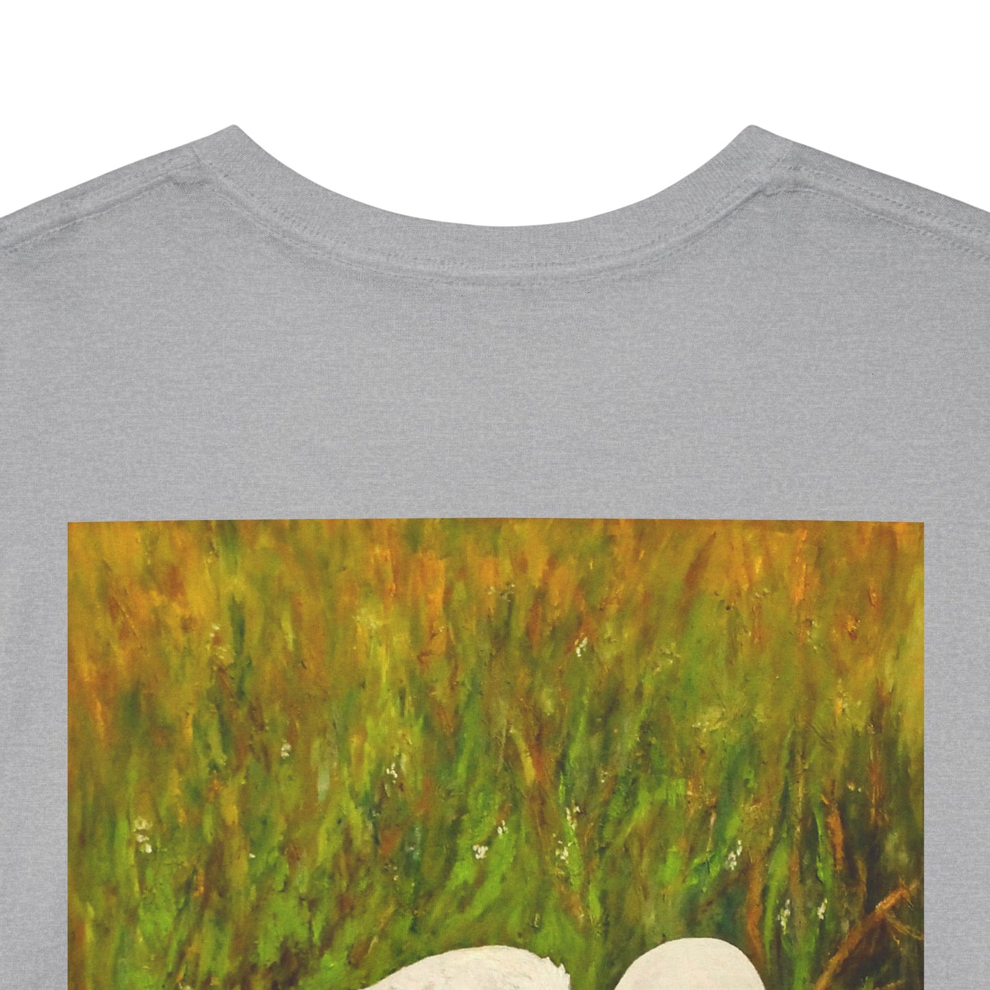 White Egret- Amazing Unisex Heavy Cotton Short Sleeve Tee Shirts!