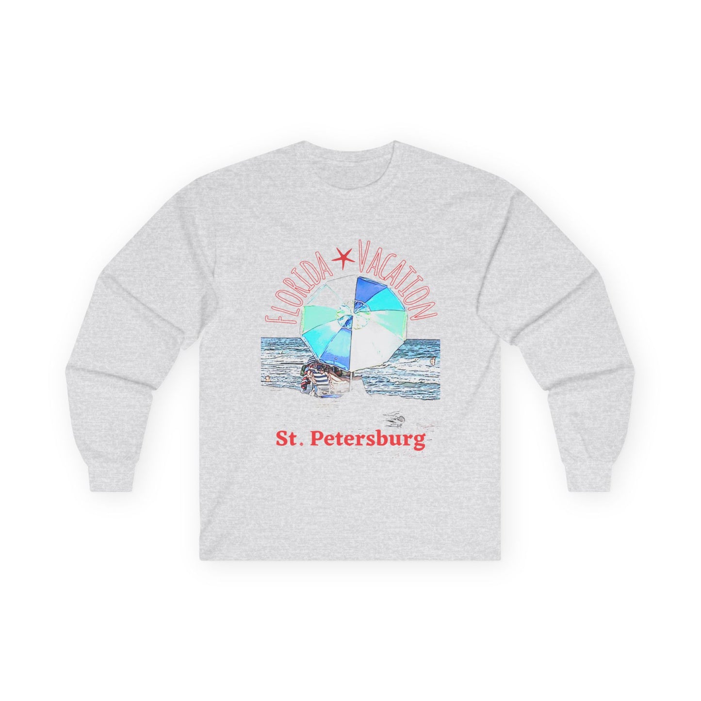 "Florida Vacation St. Petersburg" Long Sleeve Casual Unisex Tee Shirt