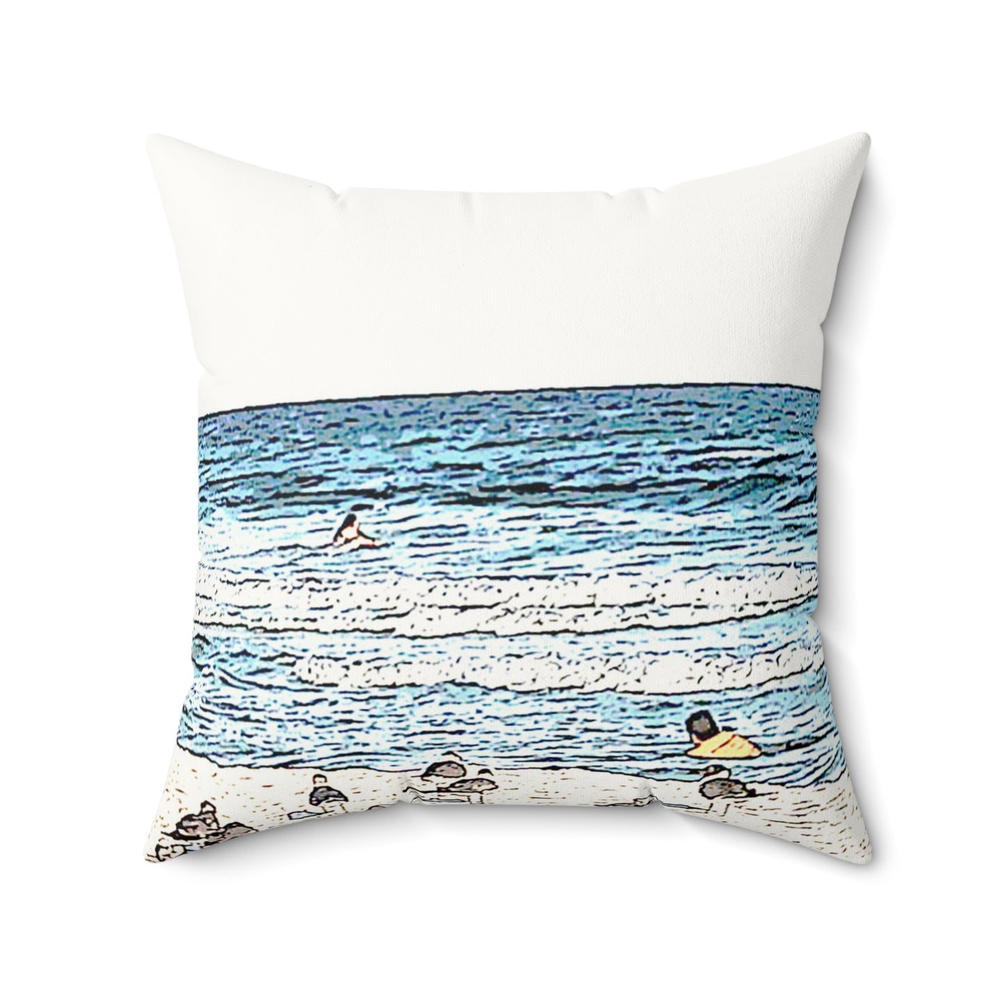 Beach Talk -Faux Suede Square Pillow