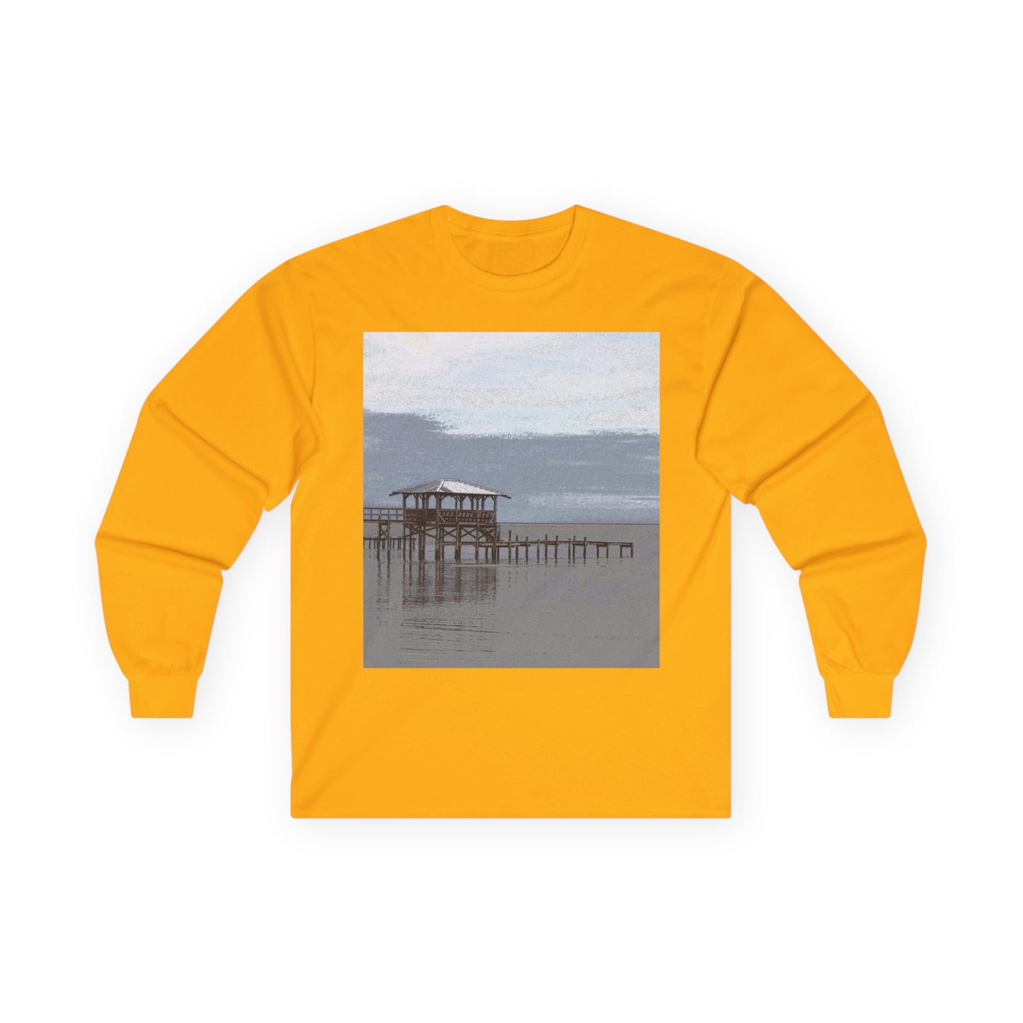 "Peaceful Seas" Long Sleeve Casual Unisex Tee Shirt