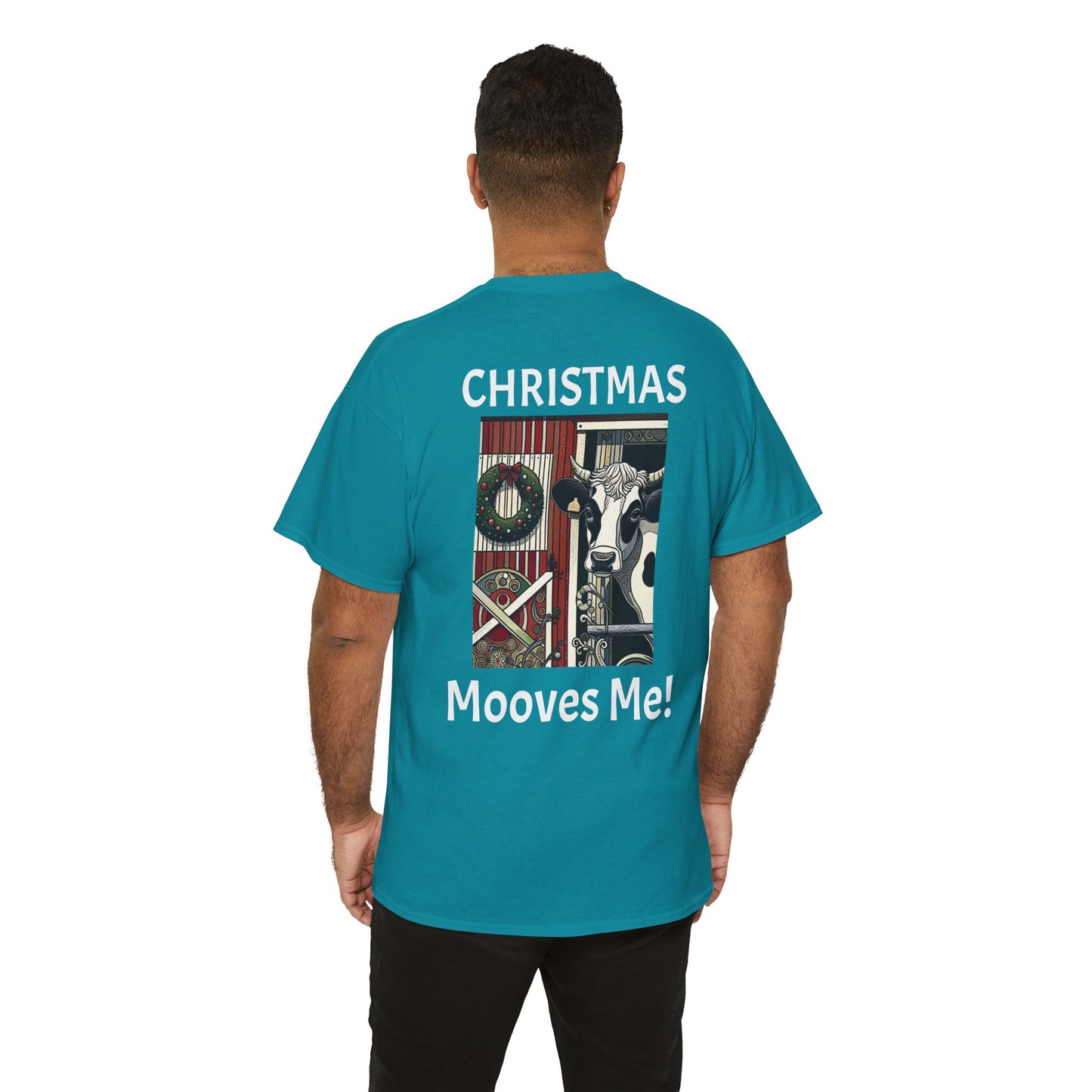 Christmas Mooves Me -Amazing Unisex Heavy Cotton Short Sleeve Tee Shirts!