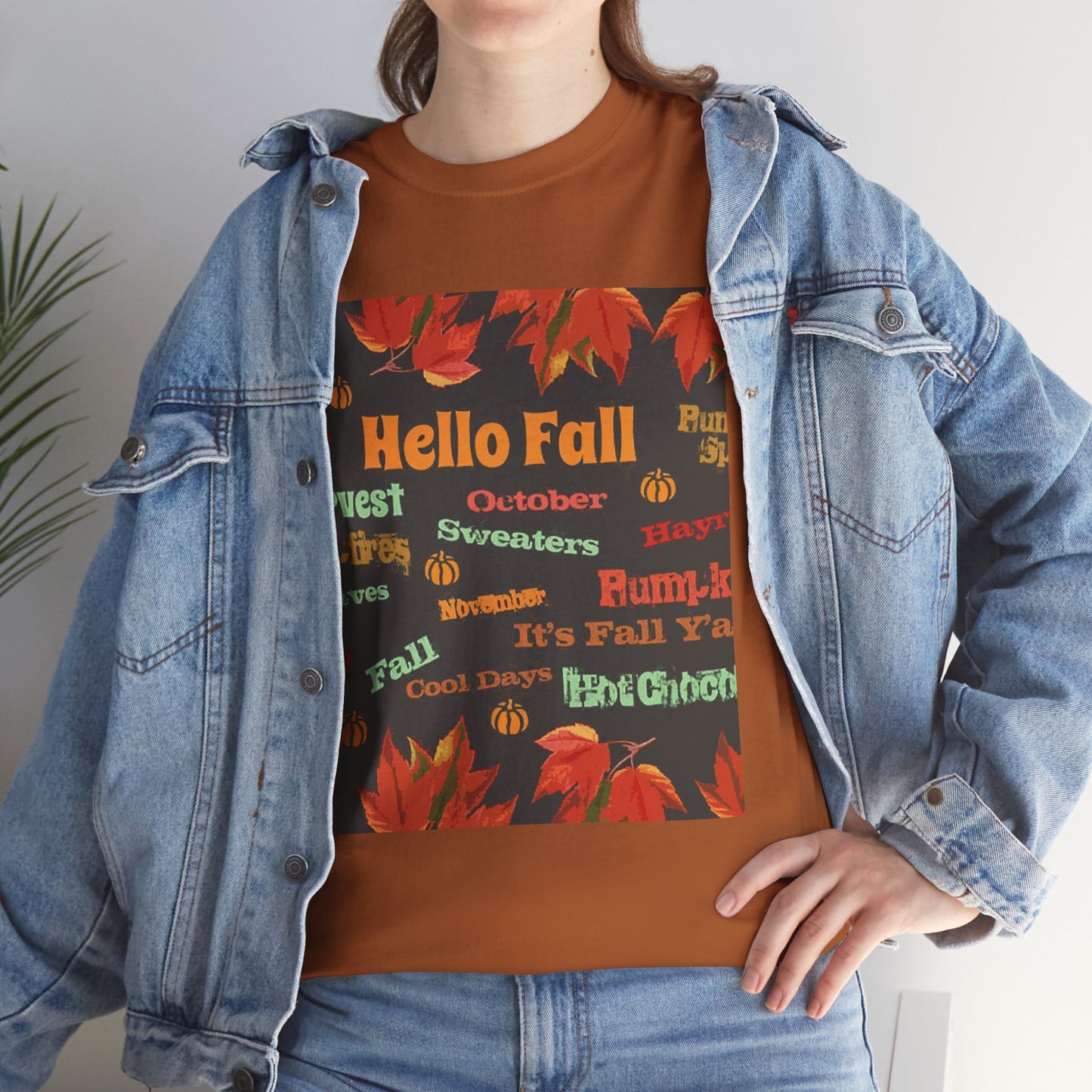 Hello Fall - Amazing Unisex Heavy Cotton Short Sleeve Tee Shirts!