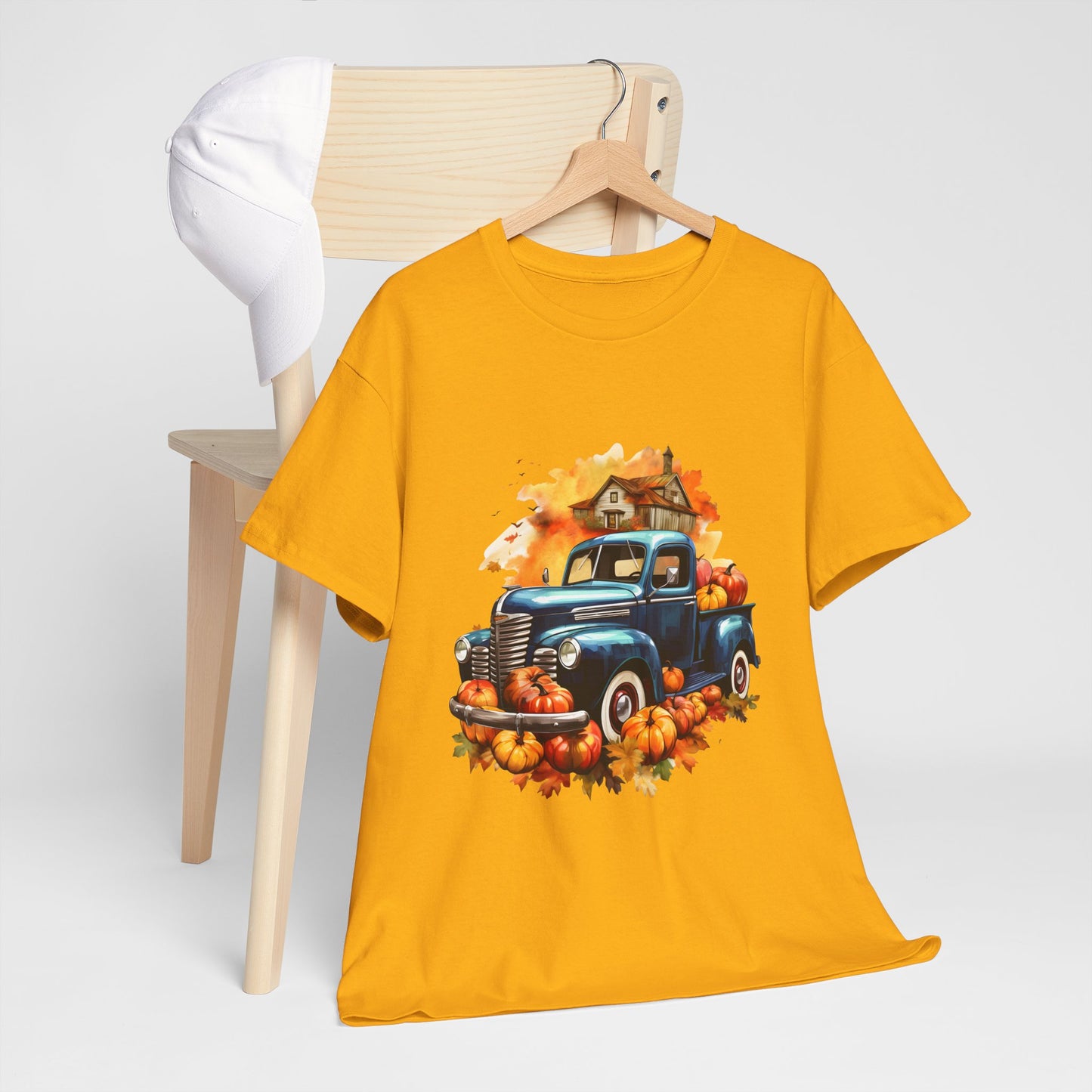 Fall Truck -Amazing Unisex Heavy Cotton Short Sleeve Tee Shirts!