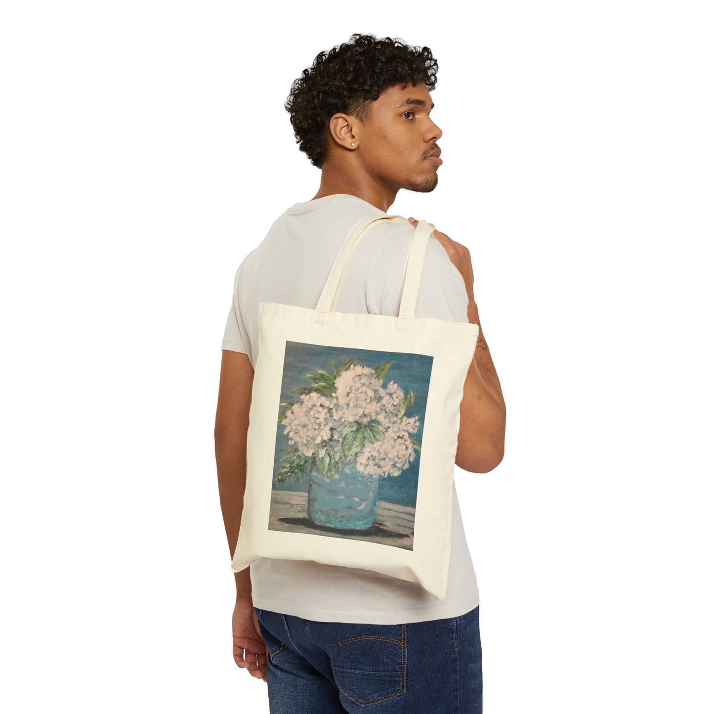"Old Fashion Hydrangea" Stylish Cotton Canvas Tote Bag