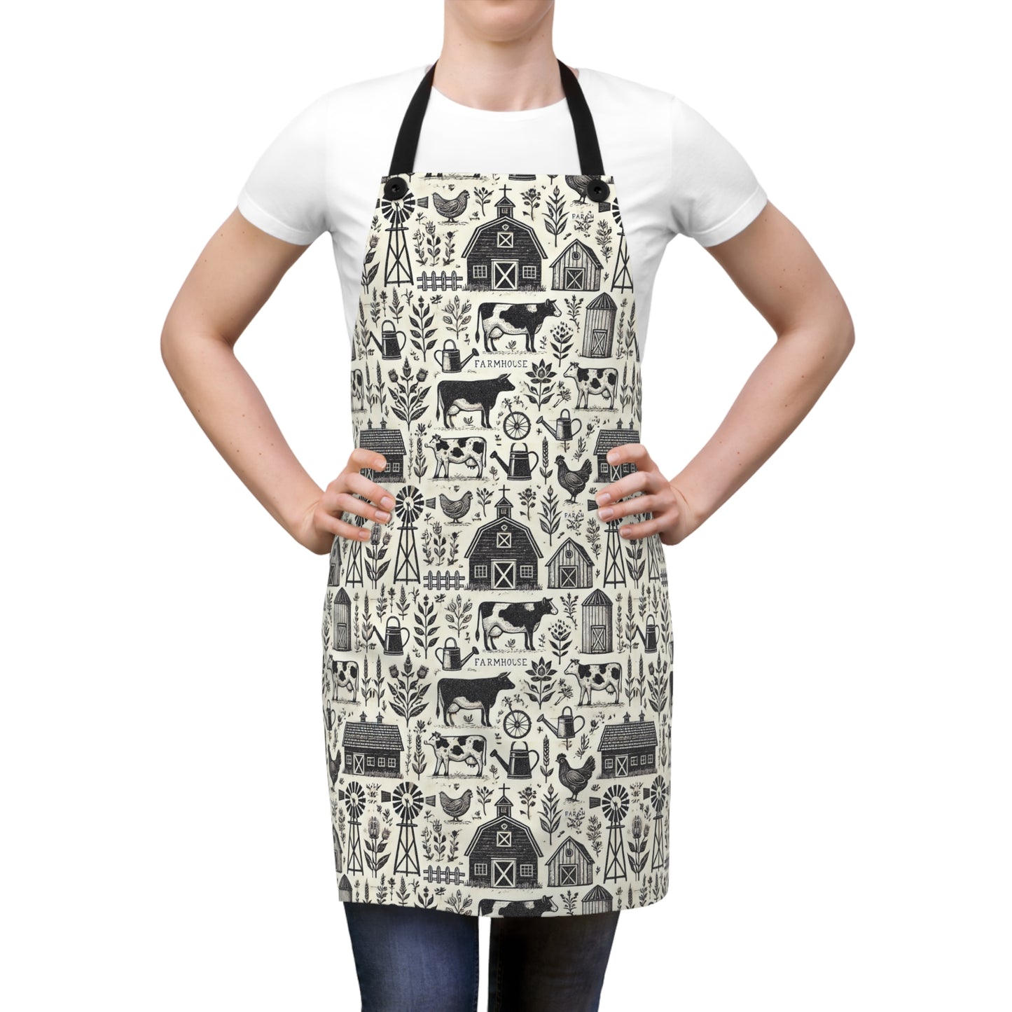 Black and White Apron
