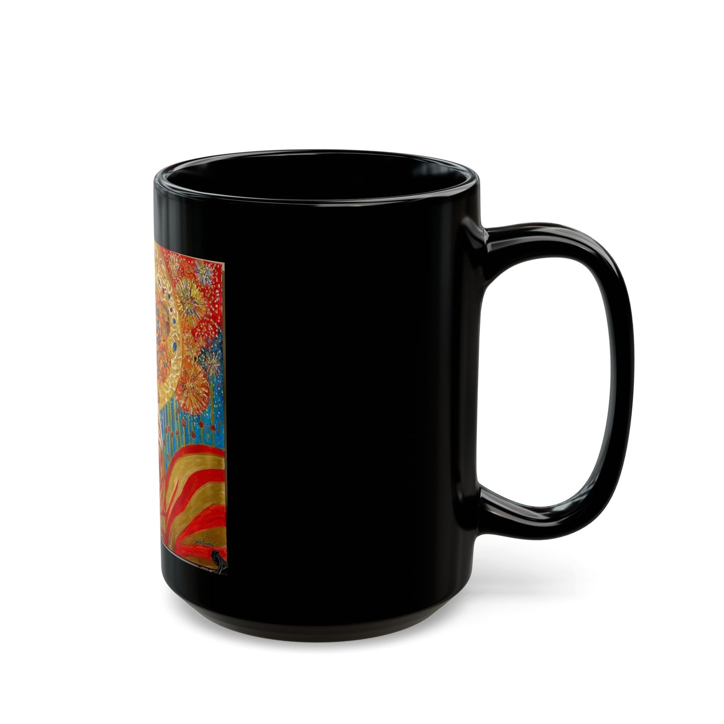 Miss Libery - 11 oz or 15 oz Ceramic Black Mugs