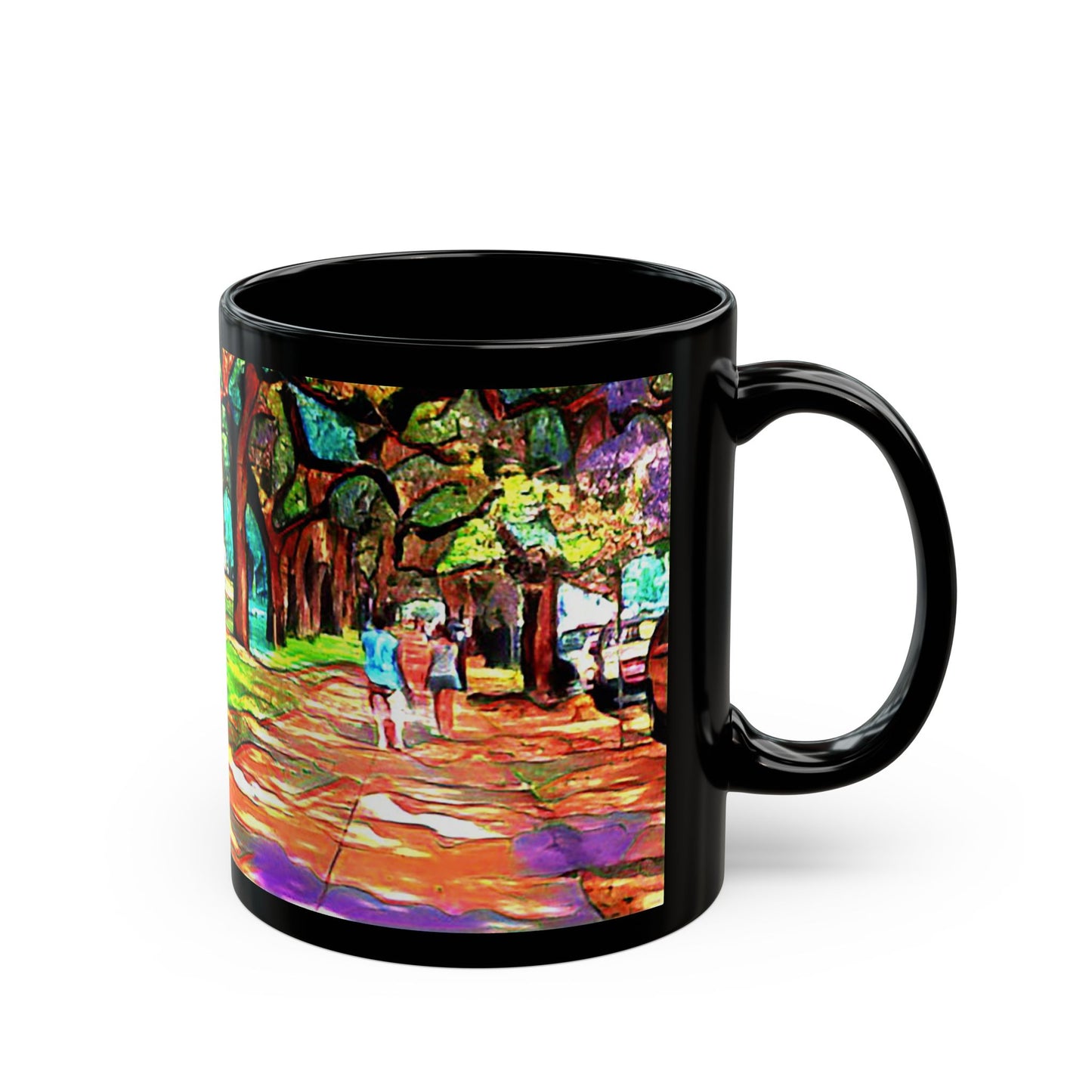 Savannah Walk - 11 oz or 15 oz Ceramic Black Mugs