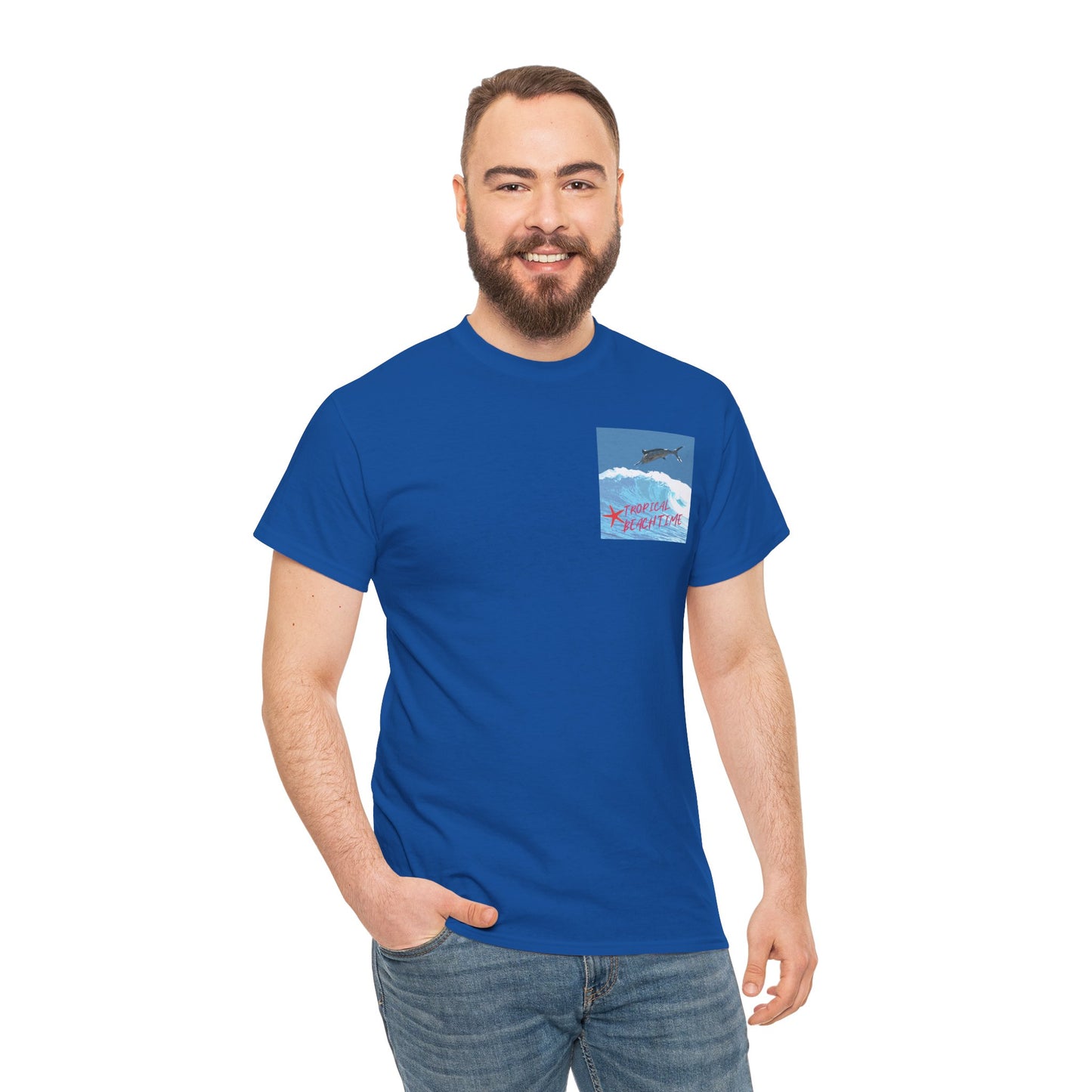 Tropical Beach Time - Amazing Unisex Heavy Cotton Tee