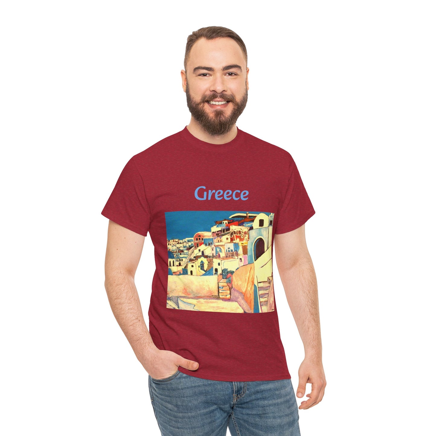 Greece - Amazing Unisex Heavy Cotton Short Sleeve Tee Shirts!