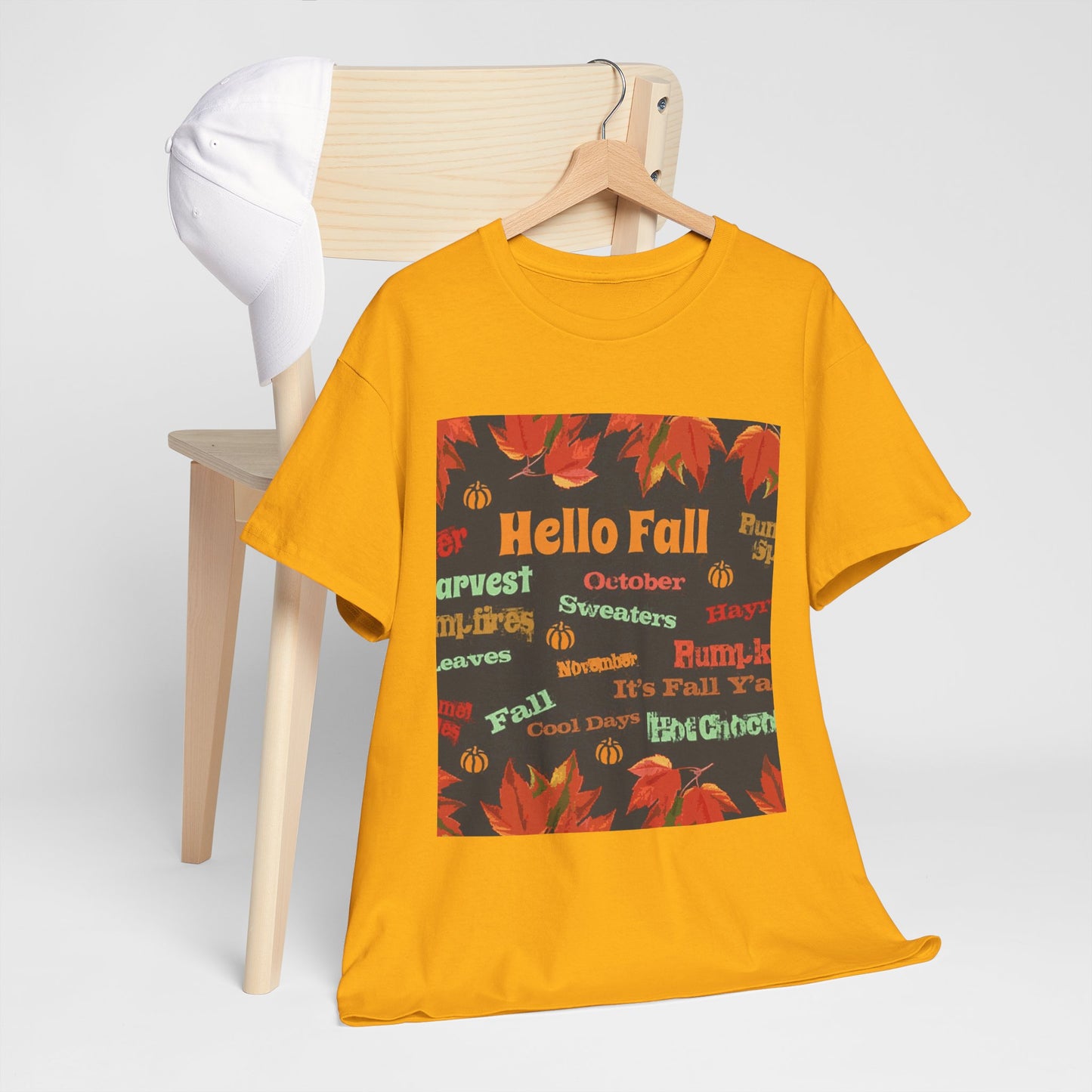 Hello Fall - Amazing Unisex Heavy Cotton Short Sleeve Tee Shirts!