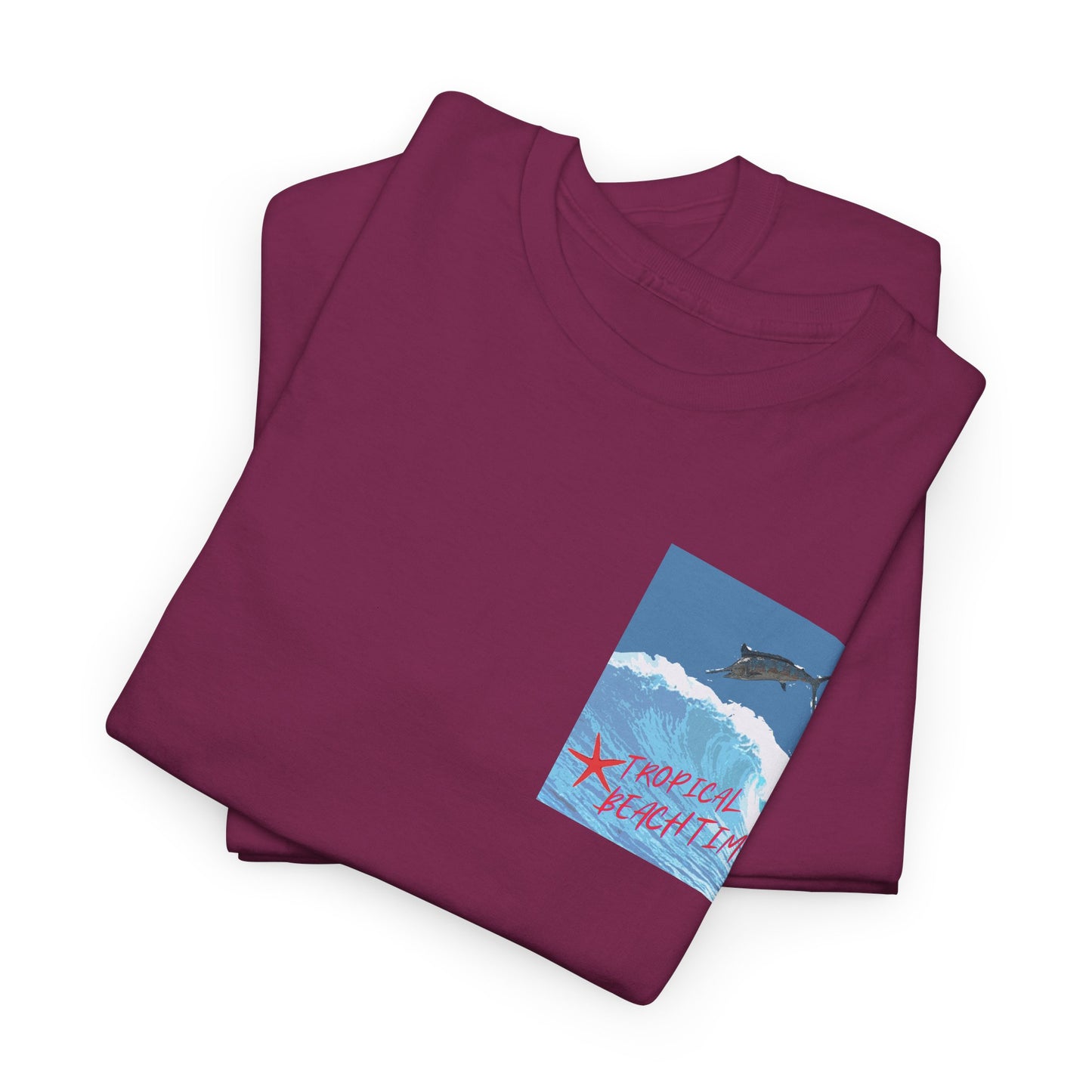 Tropical Beach Time - Amazing Unisex Heavy Cotton Tee