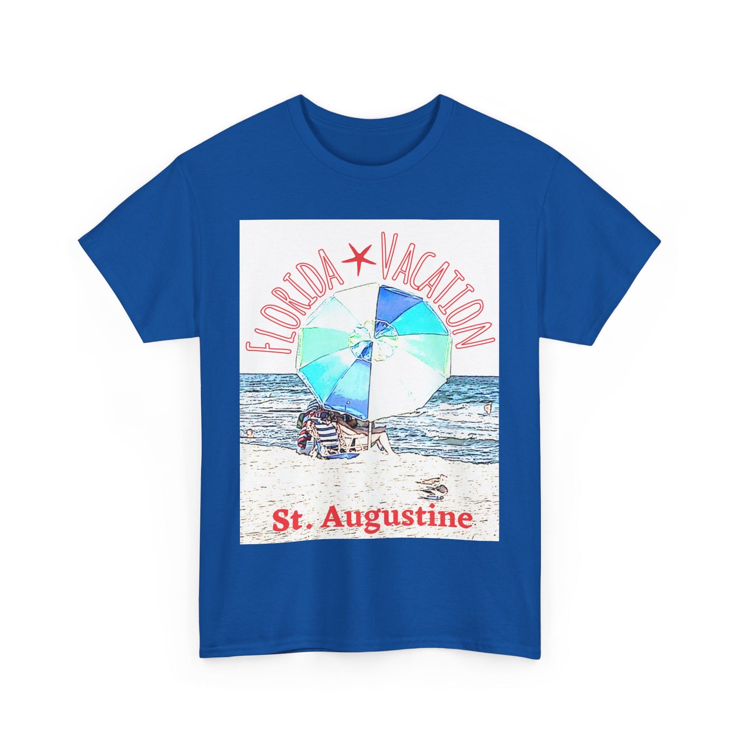Florida Vacation St. Augustine- Amazing Unisex Heavy Cotton Tee