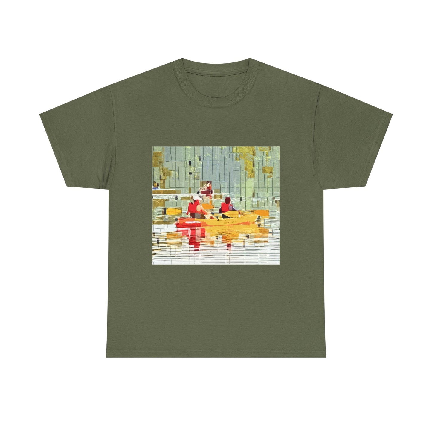 Kayak in the River - Amazing Unisex Heavy Cotton Tee