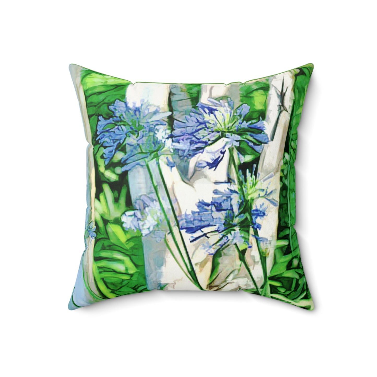 Savannah Flowers - Faux Suede Square Pillow