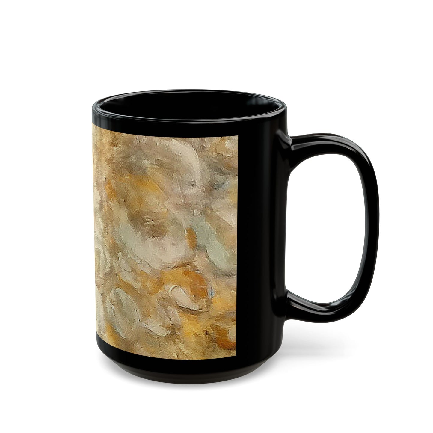 Angels watch over Thee- 11 oz or 15 oz Ceramic Black Mugs