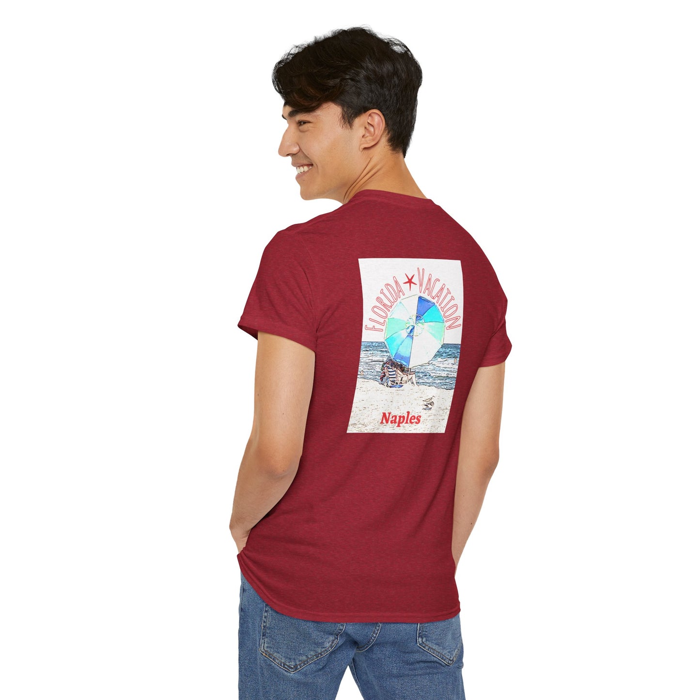 Florida Vacation Naples -Amazing Unisex Heavy Cotton Short Sleeve Tee Shirts!