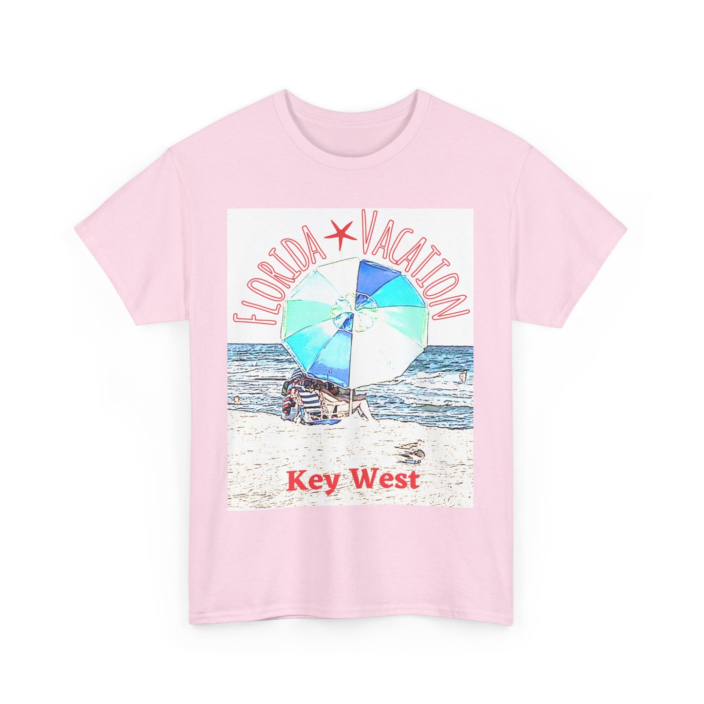 Florida Vacation Key West - Amazing Unisex Heavy Cotton Tee