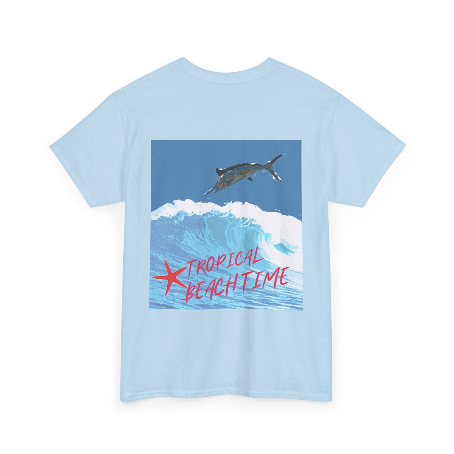 Tropical Beach Time - Amazing Unisex Heavy Cotton Tee