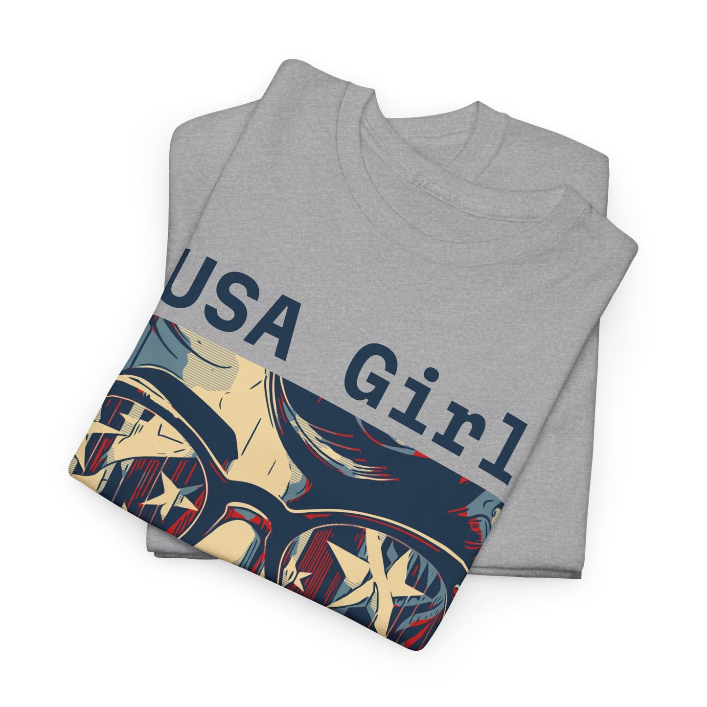 "USA Girl" Amazing Unisex Heavy Cotton Short Sleeve Tee Shirts!