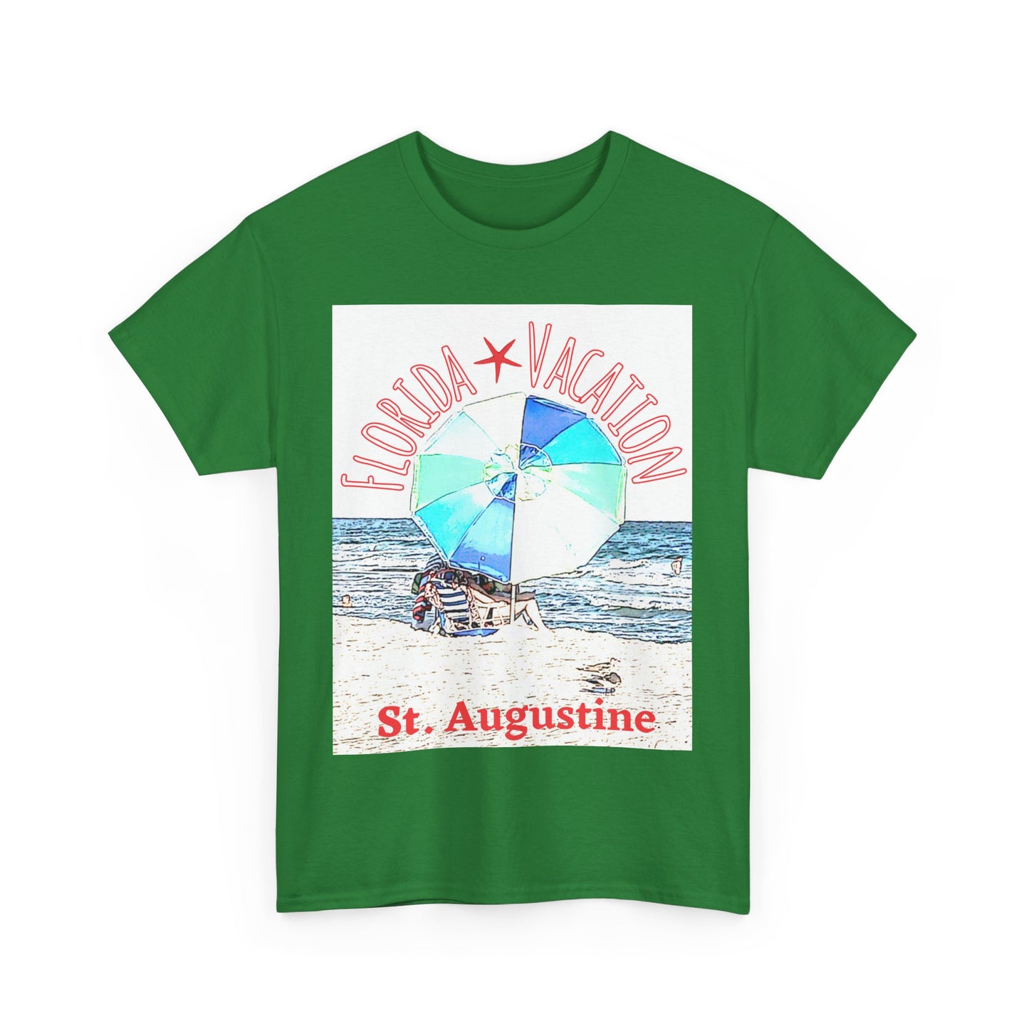Florida Vacation St. Augustine- Amazing Unisex Heavy Cotton Tee