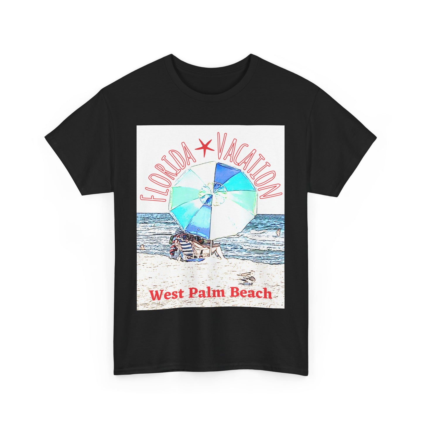 Florida Vacation- West Palm Beach - Amazing Unisex Heavy Cotton Tee