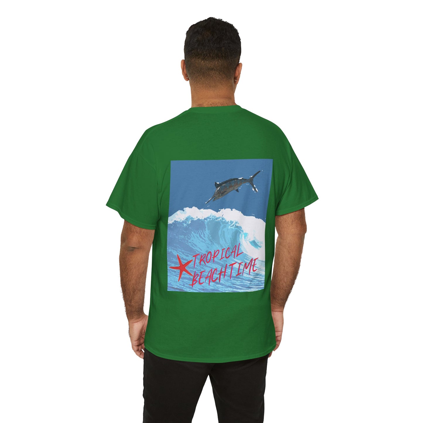 Tropical Beach Time - Amazing Unisex Heavy Cotton Tee