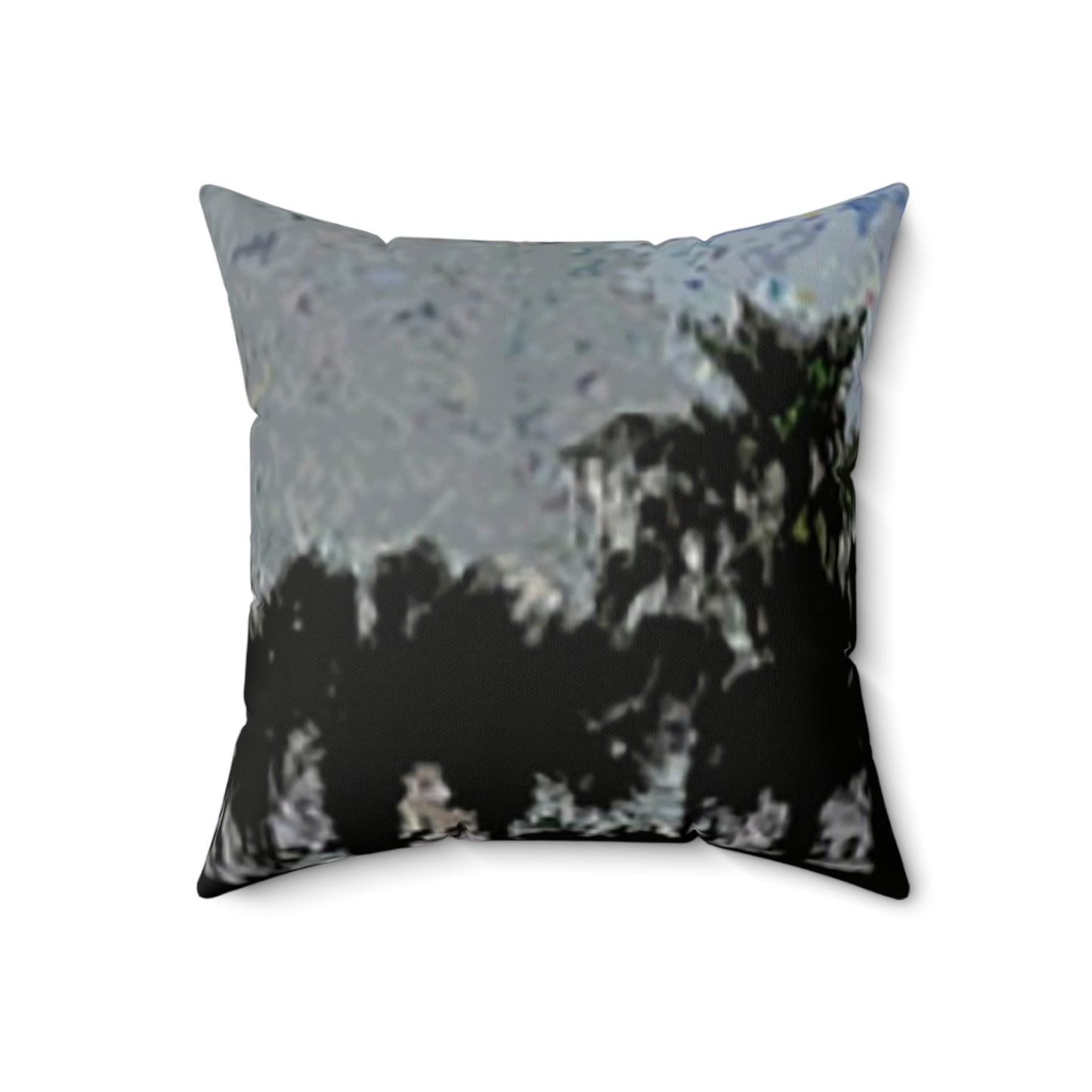 Beach from Above Faux Suede Square Pillow