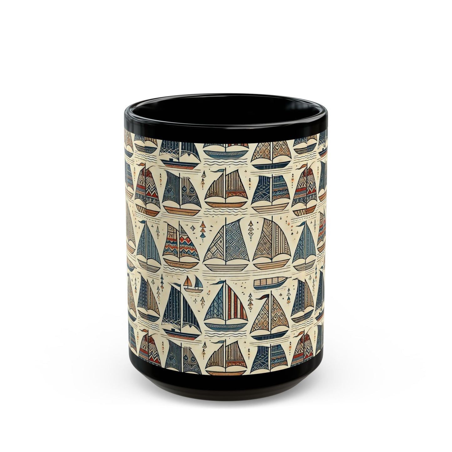 Sail Away Today- 11 oz or 15 oz Ceramic Black Mugs