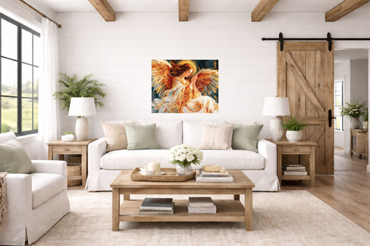 In The Stillness Of Prayer Praying Angel Wall Art Prints Canvas Wood Or Metal Art
